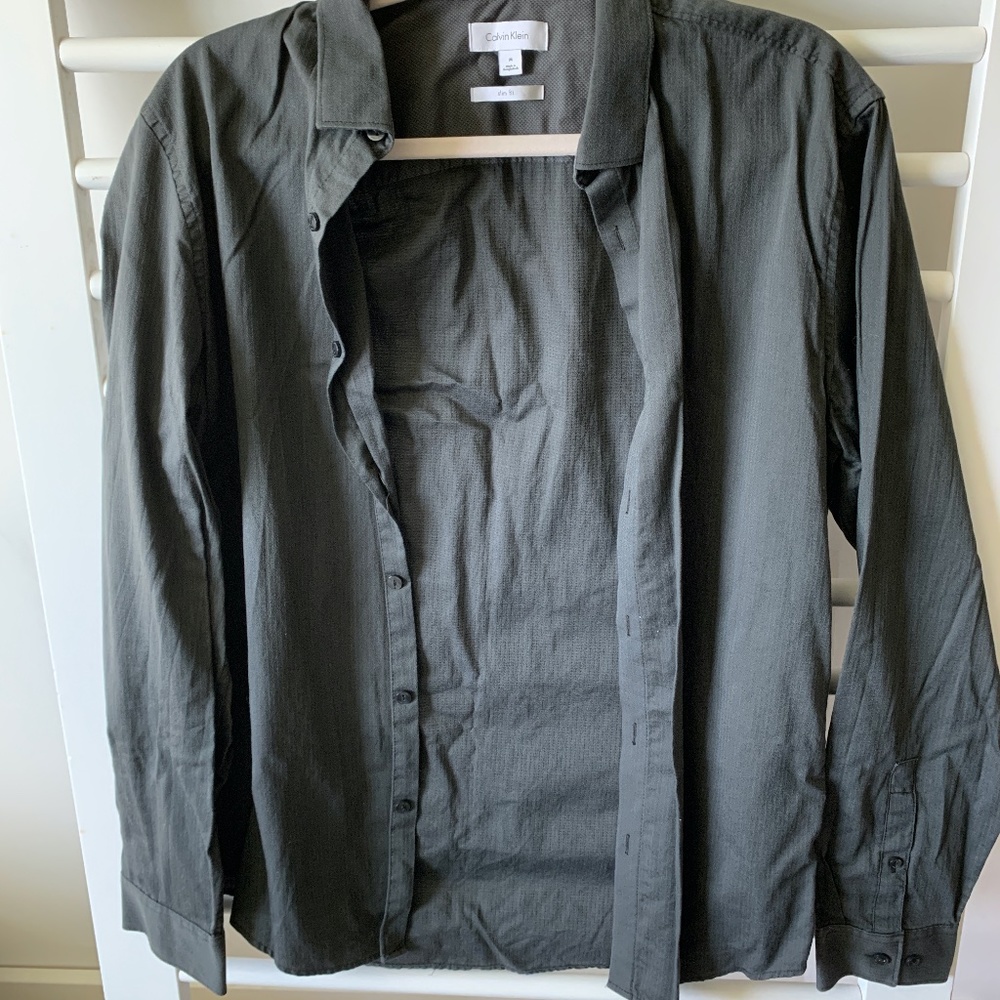Calvin Klein grey shirt. slim fit